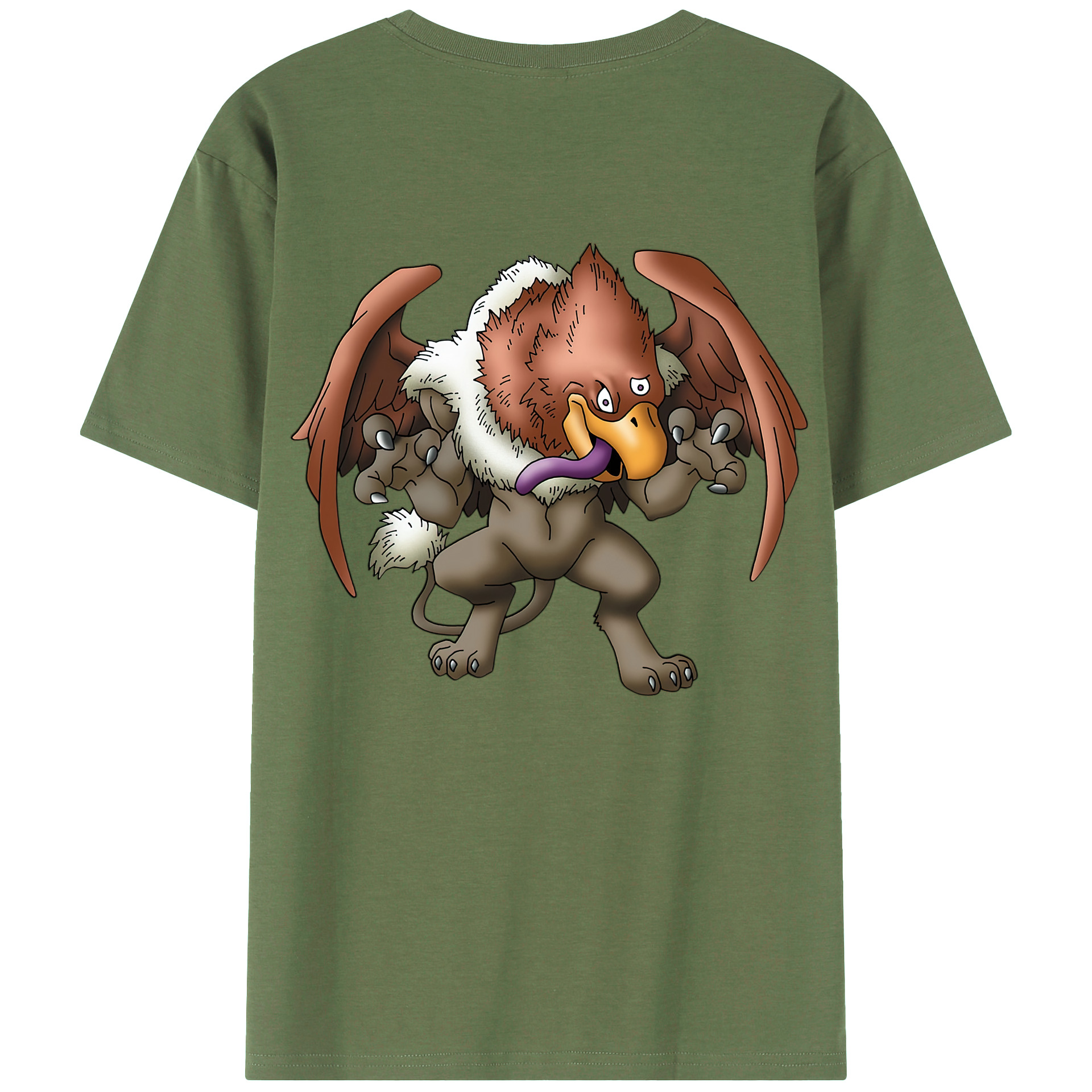 （画像用） ドラゴンクエスト Doragon Kuesuto Dragon Quest 綿100％ メンズ半袖Tシャツ（バックプリント） 通気性